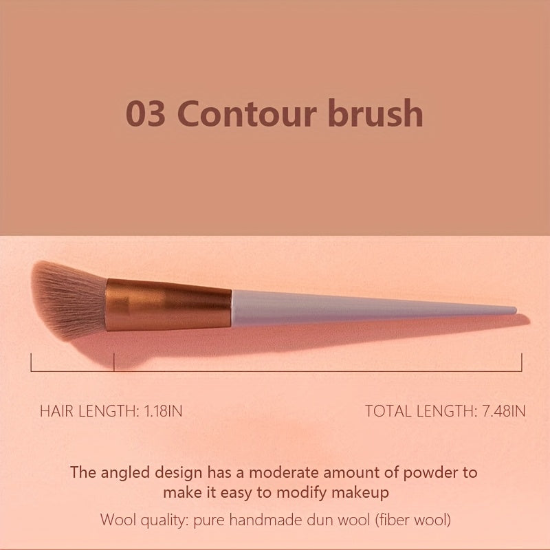 13pcss Makeup Brushes Makeup Kit, Foundation Brush Eyeshadow Brush Make Up Brushes Set (Reddish Brown, 13pcs Set) Birthday And Valentine'S Day Easter Gifts